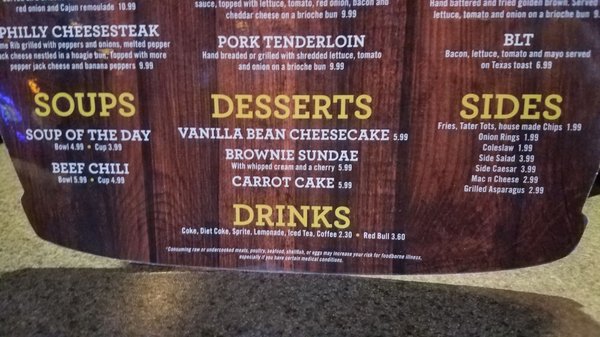 Menu photo 8 Whiskey Bent Bar & Grill Avon, IN