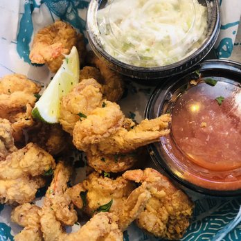 Mr. Shrimp Cajun Kitchen - Fried shrimp with krab salad and cocktail sauce - Cajun/Creole Near Me - Pompano Beach, Florida