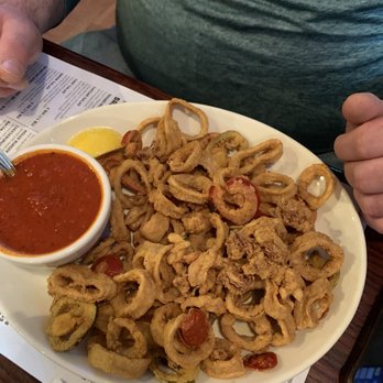 Spartan Restaurant And Bar - Calamari with peppers- always a delicious choice!! - Pizza Near Me - Waterbury, Connecticut Spartan Restaurant And Bar - Calamari with peppers- always a delicious choice!! - Pizza Near Me - Waterbury, Connecticut