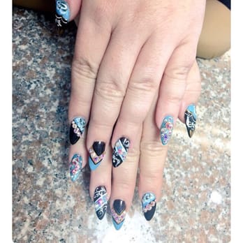 Orchid Nails and Spa - Custom designs I created & she executed perfectly! Have you ever seen such a masterpiece? - Waxing Near Me - Vallejo, California Orchid Nails and Spa - Custom designs I created & she executed perfectly! Have you ever seen such a masterpiece? - Waxing Near Me - Vallejo, California