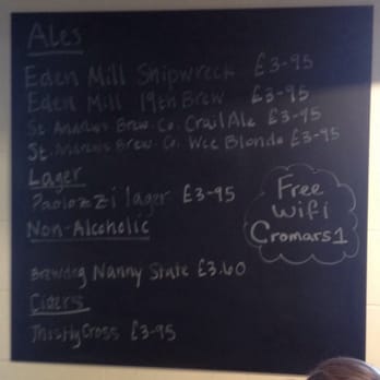 Cromars - Beer and cider selection. Also, free wifi! - Fish & Chips Near Me Cromars - Beer and cider selection. Also, free wifi! - Fish & Chips Near Me