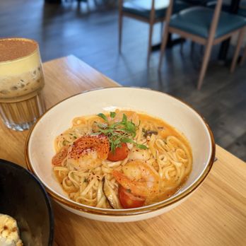 NEP Cafe - Seafood Tom Kha Pasta - Breakfast & Brunch Near Me - Irvine, California NEP Cafe - Seafood Tom Kha Pasta - Breakfast & Brunch Near Me - Irvine, California