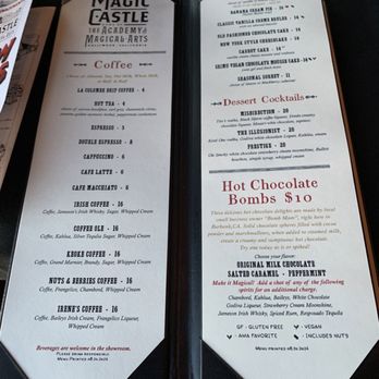 The Magic Castle - Coffee and dessert menu (Aug 2024) - Performing Arts Near Me - Hollywood, California The Magic Castle - Coffee and dessert menu (Aug 2024) - Performing Arts Near Me - Hollywood, California