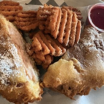Mr C's Fried Chicken & Waffles - Monte cristco with sweet potato fries - American Near Me - San Antonio, Texas