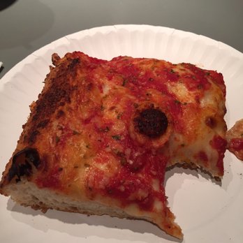 Home Slice Pizza - Awesome Sicilian pie! I couldn't wait to take the first bite. Available Mondays and Thursdays - Pizza Near Me - Austin, Texas