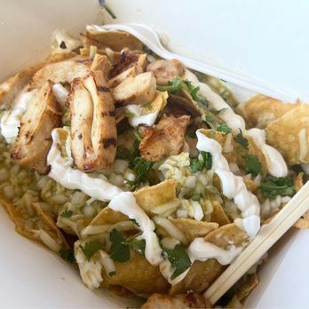 LovChCh - Chicken chilaquiles with green sauce - generous portion! - Cafes Near Me - Walnut, California LovChCh - Chicken chilaquiles with green sauce - generous portion! - Cafes Near Me - Walnut, California