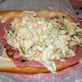 Bub and Pop's - Jewish Hoagie - corned beef, brisket, roasted turkey, Kosher salami, swiss cheese, spicy mustard, Thousand Island, coleslaw. - Sandwiches Near Me - Washington, DC, District of Columbia