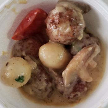 Little Quiapo - Meatballs & Quail Eggs in Mushroom Sauce. Only had 2 eggs though - Filipino Near Me - Jersey City, New Jersey Little Quiapo - Meatballs & Quail Eggs in Mushroom Sauce. Only had 2 eggs though - Filipino Near Me - Jersey City, New Jersey