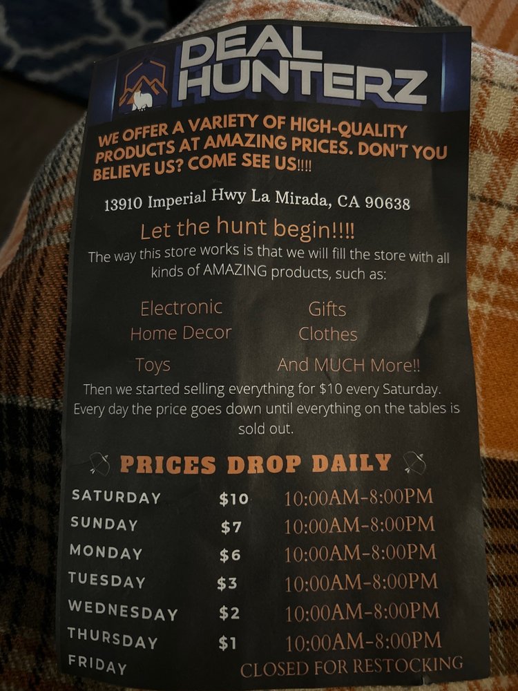 DEAL HUNTERZ Updated October 2024 13 Reviews 13910 Imperial Hwy