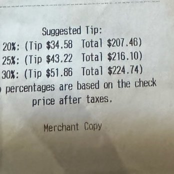 V's Paradise - Usually tip is 15, 18 or 20 percent... but asking for 30%???? AND after taxes?! - Steakhouses Near Me - Sacramento, California V's Paradise - Usually tip is 15, 18 or 20 percent... but asking for 30%???? AND after taxes?! - Steakhouses Near Me - Sacramento, California