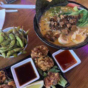 Bakudan Ramen - Chicken Karaage, Bakudan Edamame, Spicy Umami Miso Ramen - Ramen Near Me - San Antonio, Texas Bakudan Ramen - Chicken Karaage, Bakudan Edamame, Spicy Umami Miso Ramen - Ramen Near Me - San Antonio, Texas