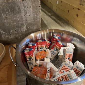 AutoCamp Yosemite - Complimentary milk, plant milk alternative and orange juice - Hotels Near Me - Midpines, California AutoCamp Yosemite - Complimentary milk, plant milk alternative and orange juice - Hotels Near Me - Midpines, California