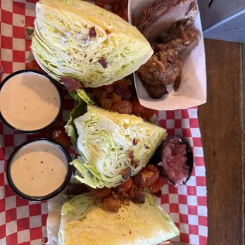 Silver King Smokehouse & Saloon - Wedge Salad with brisket - Smokehouse Near Me - Superior, Arizona Silver King Smokehouse & Saloon - Wedge Salad with brisket - Smokehouse Near Me - Superior, Arizona