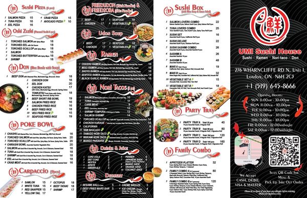 Menu photo 1 Umi Sushi House London, ON Menu photo 1 Umi Sushi House London, ON