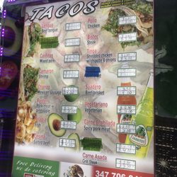 Taco menu!