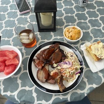 Bad to the Bone BBQ - Brisket, house sausage, bbq chicken, pork ribs, Cole Slaw Side, Southern Cornbread 1Pc., Mac N Cheese Side - Barbeque Near Me - San Juan Capistrano, California Bad to the Bone BBQ - Brisket, house sausage, bbq chicken, pork ribs, Cole Slaw Side, Southern Cornbread 1Pc., Mac N Cheese Side - Barbeque Near Me - San Juan Capistrano, California