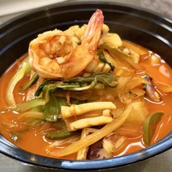 Koho Korean BBQ House - Jjampong for $22. Spicy and intense rich seafood flavor. Well worth it.
