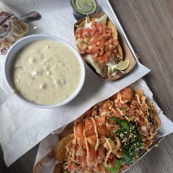 Surfside Fish House - New England Clam Chowder, grilled fish tacos and Poke Nachos - Seafood Near Me - San Diego, California Surfside Fish House - New England Clam Chowder, grilled fish tacos and Poke Nachos - Seafood Near Me - San Diego, California