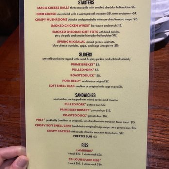 Hammerheads - Menu as of November 2022 - Southern Near Me - Louisville, Kentucky