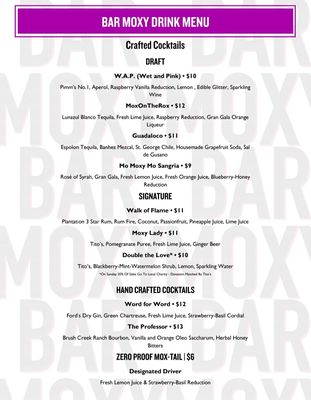Menu photo 3 Bar Moxy Austin, TX