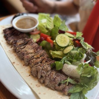 Lavash - The beef Barg kebab is succulent and perfectly cooked, and it pairs excellently with the signature salad. A winning combo at Lavash! - Persian/Iranian Near Me - San Francisco, California