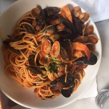 Pasta Beach - Tender clams, mussels and shrimp speggati!! - Italian Near Me - Newport, Rhode Island