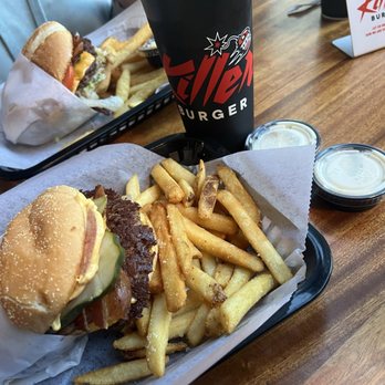 Killer Burger Downtown PDX - Classic burger , Single Fry and Side of Creamy Ranch - Burgers Near Me - Portland, Oregon Killer Burger Downtown PDX - Classic burger , Single Fry and Side of Creamy Ranch - Burgers Near Me - Portland, Oregon