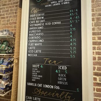 Slate Cafe - Nomad - Drink menu - Coffee & Tea Near Me - New York, New York