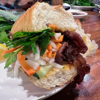 Pho Waipahu - Midsection of BBQ Pork Banh Mi Sandwich - Soup Near Me - Waipahu, Hawaii Pho Waipahu - Midsection of BBQ Pork Banh Mi Sandwich - Soup Near Me - Waipahu, Hawaii