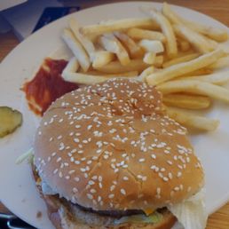 Whopper with cheese & fries via drive thru.
