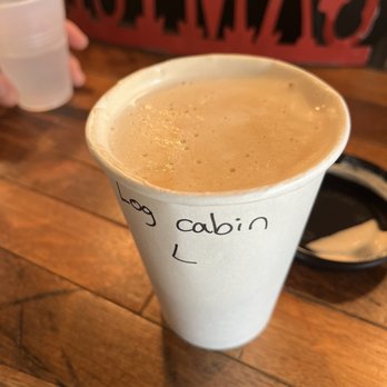 Middleburg Common Grounds - Log cabin latte - Coffee & Tea Near Me - Middleburg, Virginia