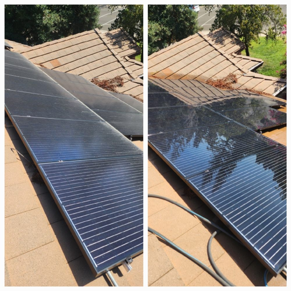 Slide of El Dorado Hills Gutter and Solar Panel Cleaning