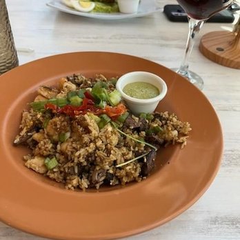 Amar - the rice dish and the papa rellena - Peruvian Near Me - El Paso, Texas