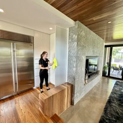 Maid2Match - Jade cleaning a fortnightly customer's beautiful home