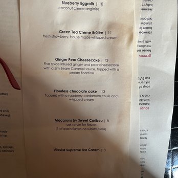 Ginger - Dessert menu - Asian Fusion Near Me - Anchorage, Alaska