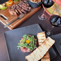 Délices & Rhums - La côte de bœuf (haut) et le tartare du boucher (bas)