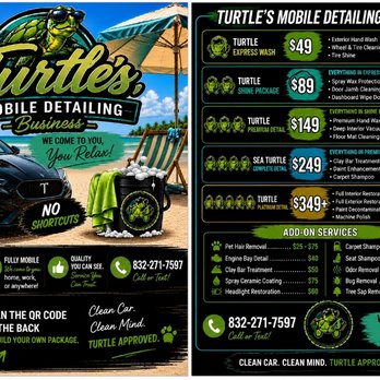 Turtle's Mobile Detailing - My prices for Mobile Detailing - Auto Detailing Near Me Turtle's Mobile Detailing - My prices for Mobile Detailing - Auto Detailing Near Me