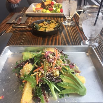 Fork & Fig - sesame salad, side of grilled zucchini and citrus salad! - Burgers Near Me - Albuquerque, New Mexico