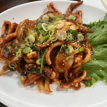 Western Doma Noodles - stir fried squid $24.99 - Korean Near Me - Los Angeles, California Western Doma Noodles - stir fried squid $24.99 - Korean Near Me - Los Angeles, California