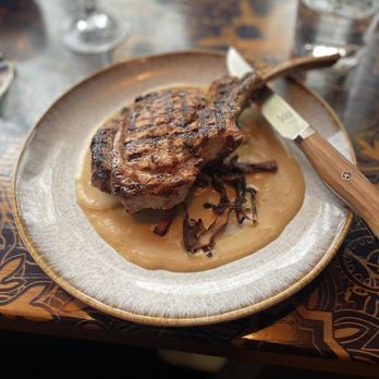 Rood - Veal chop in a vidalia onion purée with charred cipollini onions, mushrooms and baby carrots - Desserts Near Me - Lakewood, Ohio