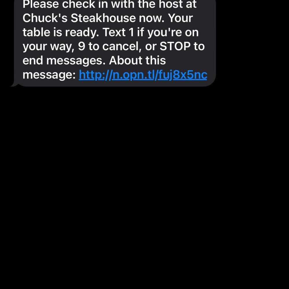 Chuck's Steakhouse - Confirmation of the reservation they said I didn't have. - Steakhouses Near Me - Banff, Alberta