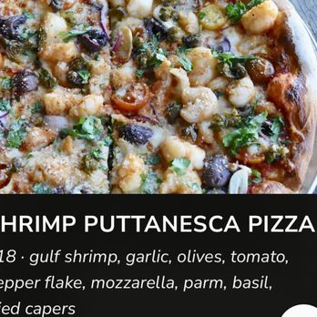 Noble Crust - Shrimp puttanesca pizza - Italian Near Me - Wesley Chapel, Florida
