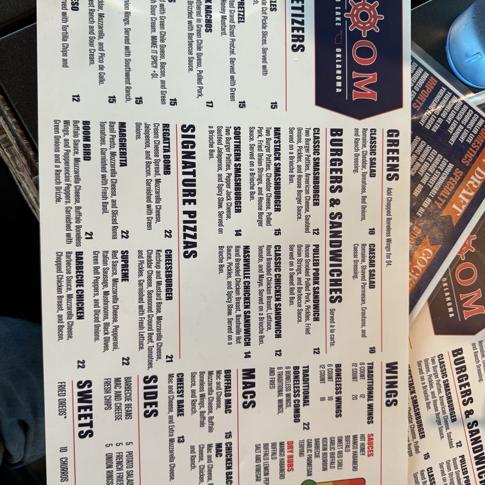 Boom - Main menu - Sports Bars Near Me - Grove, Oklahoma