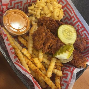 Byrds Hot Chicken - Two Tender combo hot. Fries and Mac and cheese - Fast Food Near Me - Novi, Michigan Byrds Hot Chicken - Two Tender combo hot. Fries and Mac and cheese - Fast Food Near Me - Novi, Michigan
