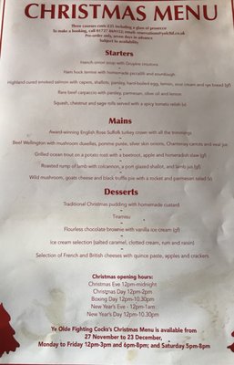 Menu photo 2 Ye Old Fighting Cocks St Albans, HRT Menu photo 2 Ye Old Fighting Cocks St Albans, HRT