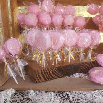 Honeywood Events - Cake pop stand we rented from SoCal Rustic Events - Party Equipment Rentals Near Me