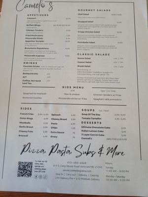 Menu photo 1 Carmelo's Linthicum Heights, MD