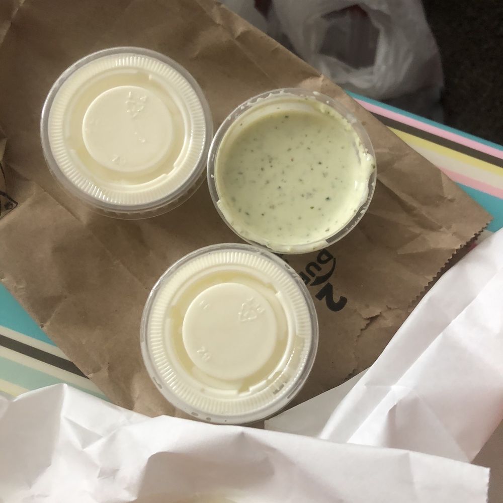 Alibaba Kebab - The dipping sauces. Two were garlicky. The green one that was open is raita sauce. It was really spicy but good. - Kebab Near Me - Buffalo, New York Alibaba Kebab - The dipping sauces. Two were garlicky. The green one that was open is raita sauce. It was really spicy but good. - Kebab Near Me - Buffalo, New York