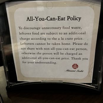 Minami Sushi - Rules for all you can eat - Asian Fusion Near Me - Southbury, Connecticut Minami Sushi - Rules for all you can eat - Asian Fusion Near Me - Southbury, Connecticut