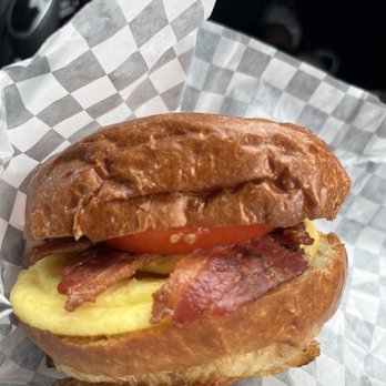 Coffee Shop - Breakfast bun w/ no cheese and prob the best iced chai I've ever tasted, so yummy!!!! - Coffee & Tea Near Me - Alamo, California